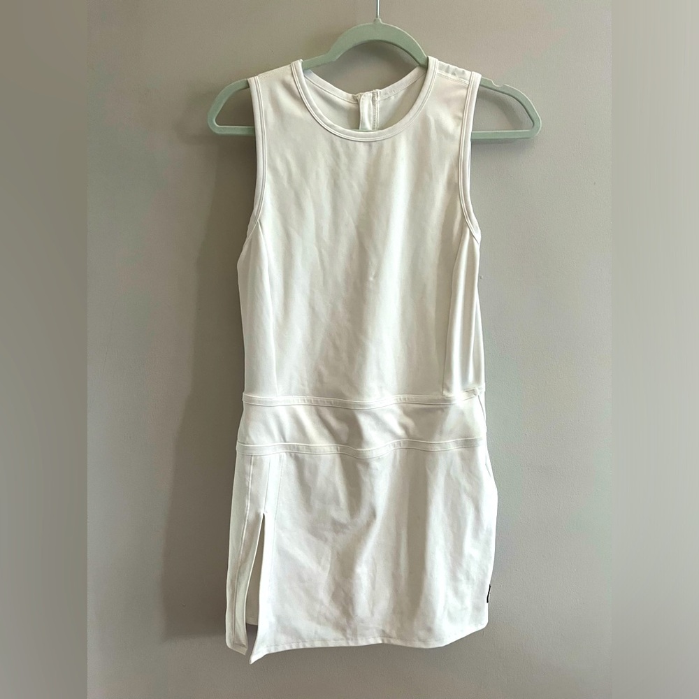 Vuori white tennis dress with shorts attached size large